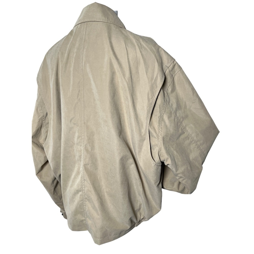 London Fog Men XL‎ Beige Tan Jacket Zip Front Lightweight Harrington Casual Coat - Picture 3 of 14